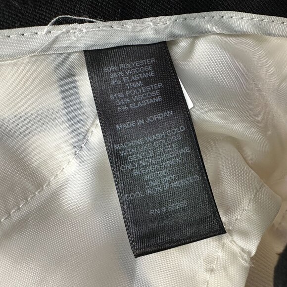 NEW Express Womens 00 Pants Editor Barley Boot Windowpane Ivory Black Trousers - Picture 10 of 10